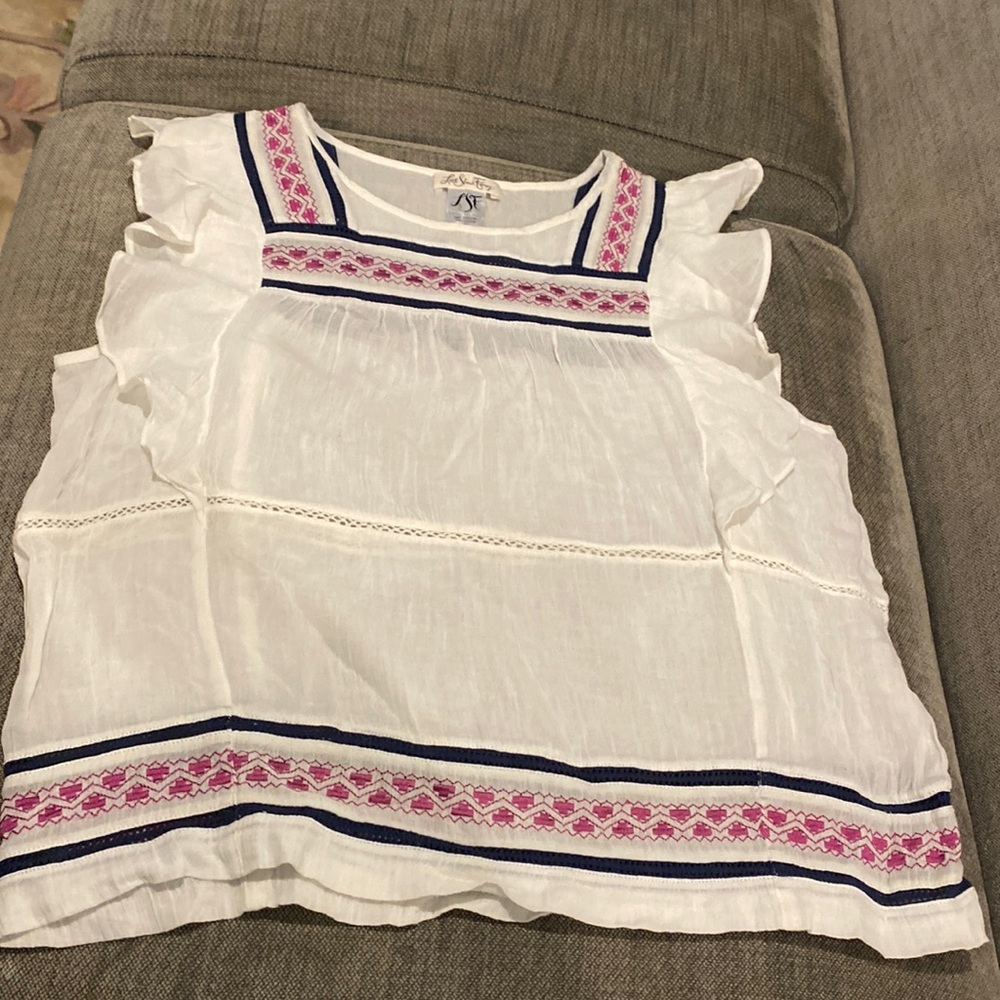 White top with print design